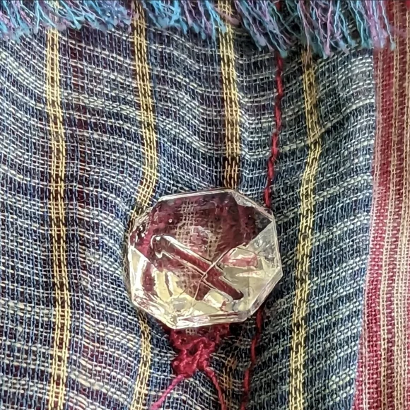 Carrie Allen Shirt Jacket Sz M Cropped Multi Color Patch Work Long Sleeve Lined - Picture 8 of 13